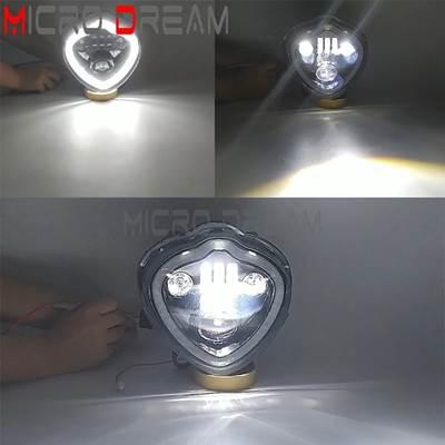 【並行輸入品】 LEDバイク 二輪ヘッドライトアセンブリ ハイビームロービームヘッドランプ 高性能 DRL カワサキ650 en650 2015-2021 12vの画像