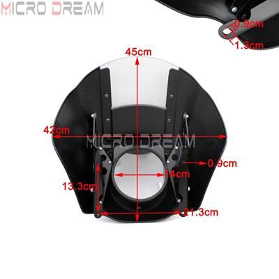 【並行輸入品】 ヘッドライト用ブラケットキット付きクリアウィンドプロテクション エントリースポーツスター1200アイアン883 xl883n 1988-2016の画像