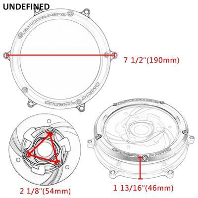 並行輸入品】 バイク用クリアエンジンクラッチカバー 圧力プレート