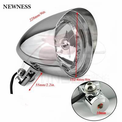 並行輸入品】 バイク用6インチアルミニウムハロゲンヘッドライト