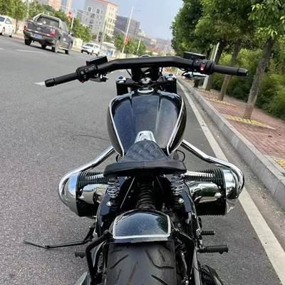 【並行輸入品】 BMW R18ハンドルバー ステンレスドラッグバー ブラック クラシック2020 2021 2022 2024 100の画像