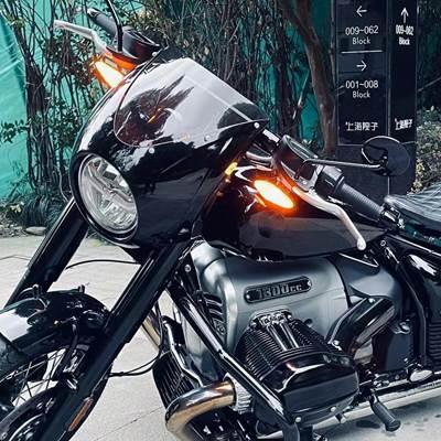 【並行輸入品】 BMW R18ハンドルバー ステンレスドラッグバー ブラック クラシック2020 2021 2022 2024 100の画像