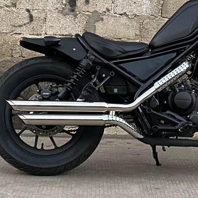 レブル250 タンクカバー　-RBD93 並行輸入品】 ホンダレブル軍ダブルサイレンサー付きスラッシュカット