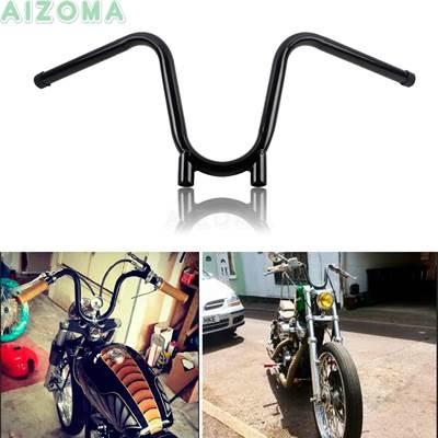 Blakc-バイクハンドルバー ハーレースポーツスターチョッパーボバー 