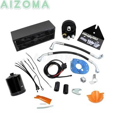 【並行輸入品】 バイク 220 CFM フロントエンジンオイルクーラーキット w/デュアル IP68 冷却ファン Harley Dyna FXD 低ライダーファットボブ Fxdwg ワイドグラの画像