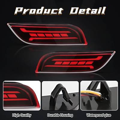 並行輸入品】 リアバンパーリフレクター 12V ダイナミックウィンカー