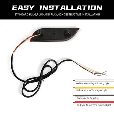 並行輸入品】 リアバンパーリフレクター 12V ダイナミックウィンカー