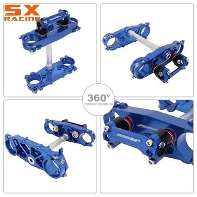【並行輸入品】 ヤマハwr250fwr450f yz250 yz450f yz250fx yz450fx用アッパーロワーツリークランプ ステアリングシャフト ハンドルバーマウントの画像