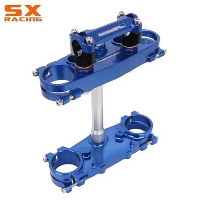 【並行輸入品】 ヤマハwr250fwr450f yz250 yz450f yz250fx yz450fx用アッパーロワーツリークランプ ステアリングシャフト ハンドルバーマウントの画像
