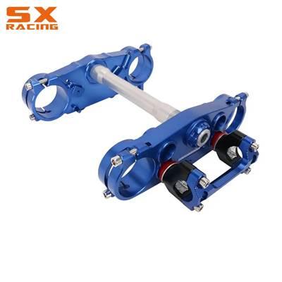 【並行輸入品】 ヤマハwr250fwr450f yz250 yz450f yz250fx yz450fx用アッパーロワーツリークランプ ステアリングシャフト ハンドルバーマウントの画像
