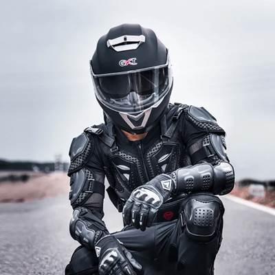 バイクジャケット レーシングスーツ つなぎ上下セット Lサイズ プロテクター付き 並行輸入品】 メンズフルネックバイク 二輪ジャケット レーシング
