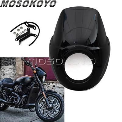 並行輸入品】 黒バイクヘッドライトフェアリングウインドスクリーン w