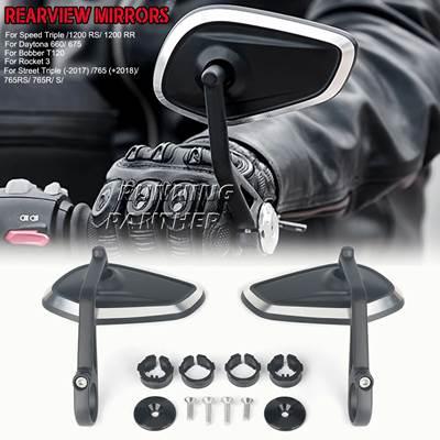 並行輸入品】 バイク用バックミラー ストリートトリプル用エンドミラー