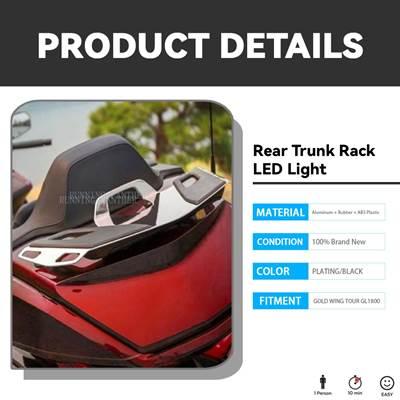 【並行輸入品】 ホンダゴールドウイングgl 1800 GL1800 bダツアー2021-バイクリアトップボックスウィンカートランクキャリアledブレーキライトの画像