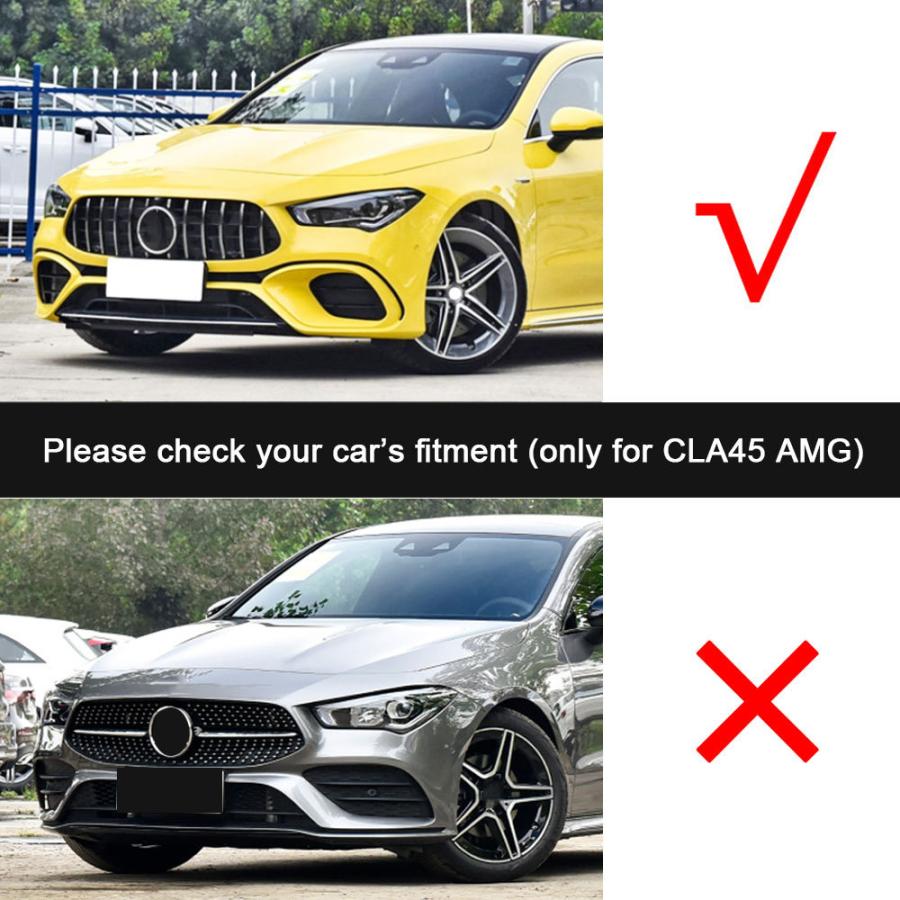 フロントバンパー リップ スポイラー エアベント フォグランプ カバー 光沢のある メルセデスベンツ w118,c118,cla45,amg,2020,ブラック|ykn-sutoa|03