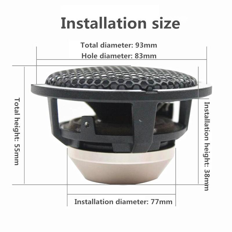 ミッドレンジスピーカー センターサラウンドピュア 中間周波数 2ピース カーオーディオ 3ウェイスピーカー 3.5インチ｜ykn-sutoa｜02