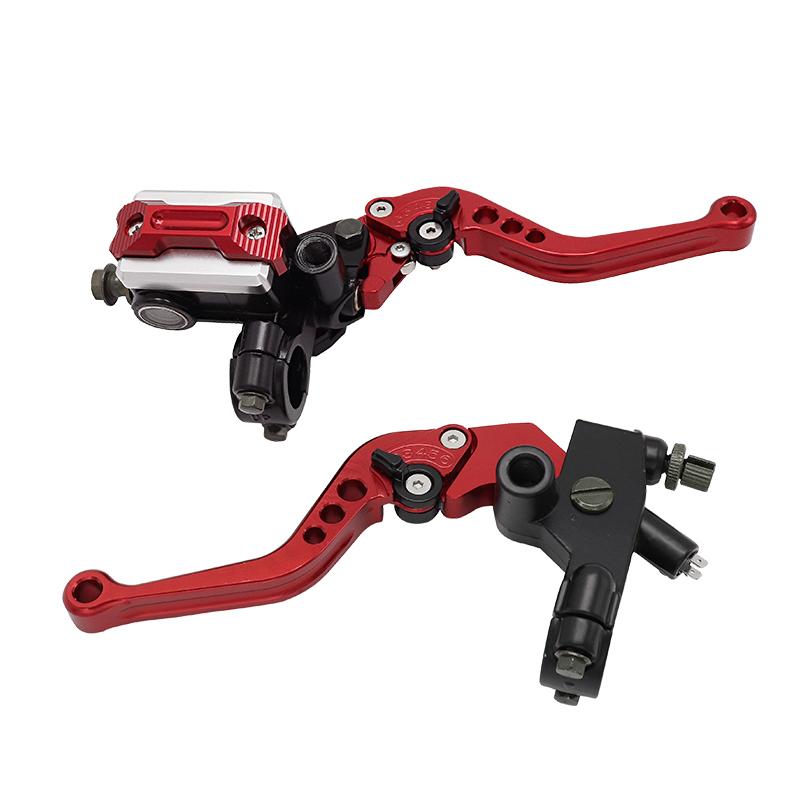 オートバイフロントブレーキレバーキャリパーブレーキポンプ 150 250 300 350 450 500 XCFW125 2014t ブレーキ 150 HJ150GY 150 150cc用オートバイブレーキポンプフロントマスターシリンダー油圧ブレーキレバー