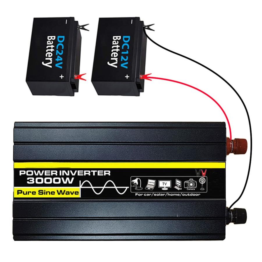 並行輸入品】 インバーター ピーク 3000W 純粋な正弦波 12v 220v 電源 