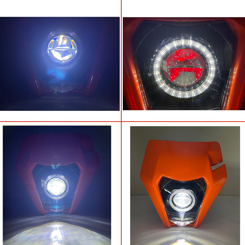 【並行輸入品】 ktm オートバイ LEDヘッドランプ サイクリング 超音波 フェアリング 2019 exc sxf mx モトクロス エンデューロ 丸い 新規_4