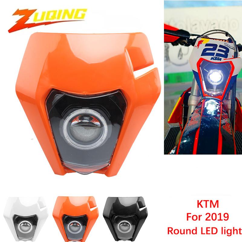 【並行輸入品】 ktm オートバイ LEDヘッドランプ サイクリング 超音波 フェアリング 2019 exc sxf mx モトクロス エンデューロ 丸い 新規_5