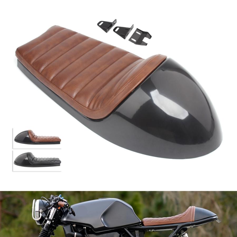 並行輸入品】 汎用 シート カフェレーサー カバー付き 男性と女性の