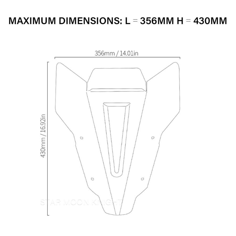 【並行輸入品】 ヤマハ バイク フロントガラス ウィンドデフレクター 9 gt 2021- 2022 アルミニウム 調整可能_1