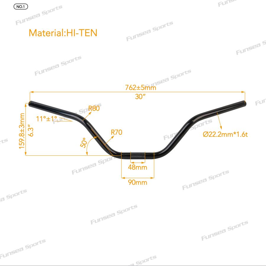 並行輸入品】 Funsea 自転車 ハンドルバー MTBハンドルバー ビッグbmx