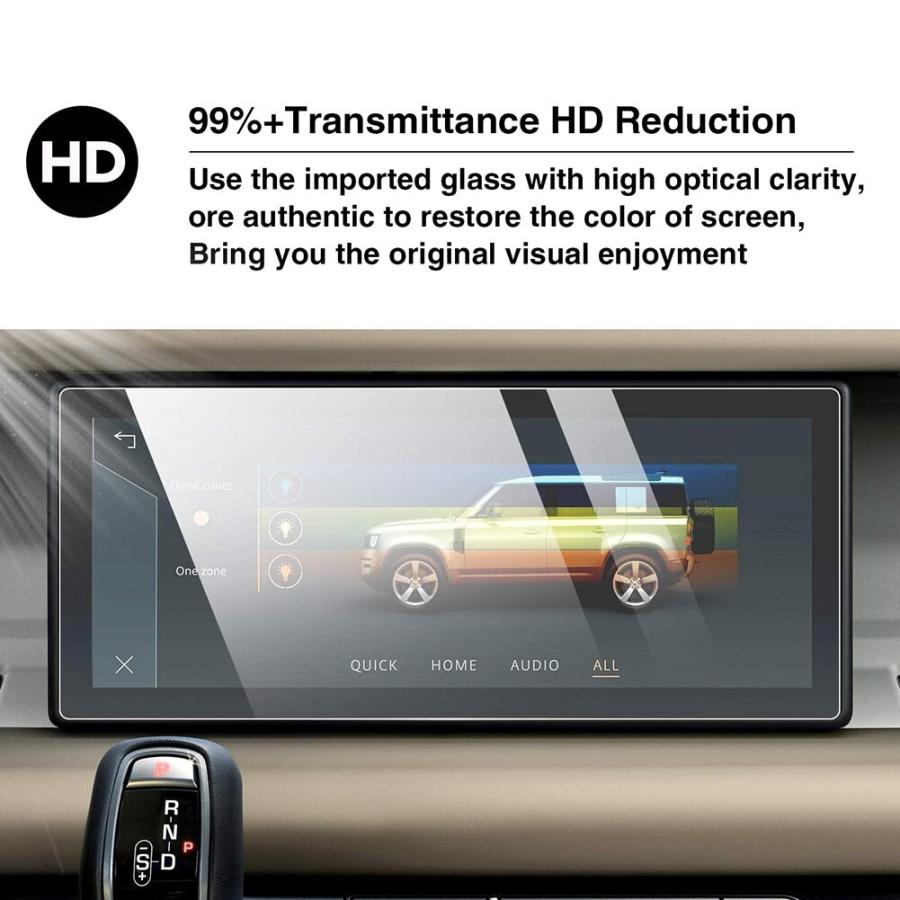 ランドローバー 車 gpsナビゲーション ガラスフィルム タッチスクリーンプロテクター 表示強化 2020 2021 2022 ディフェンダー90 110 10インチ｜ykn-sutoa｜04