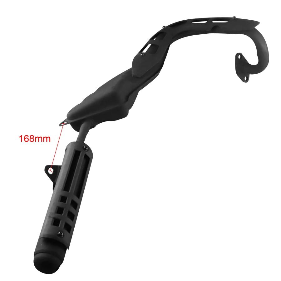 【並行輸入品】 ヤマハ オートバイ エキゾーストサイレンサー ブラックパイプ p80 pw 80 zinger ピットバイク アクセサリーの画像
