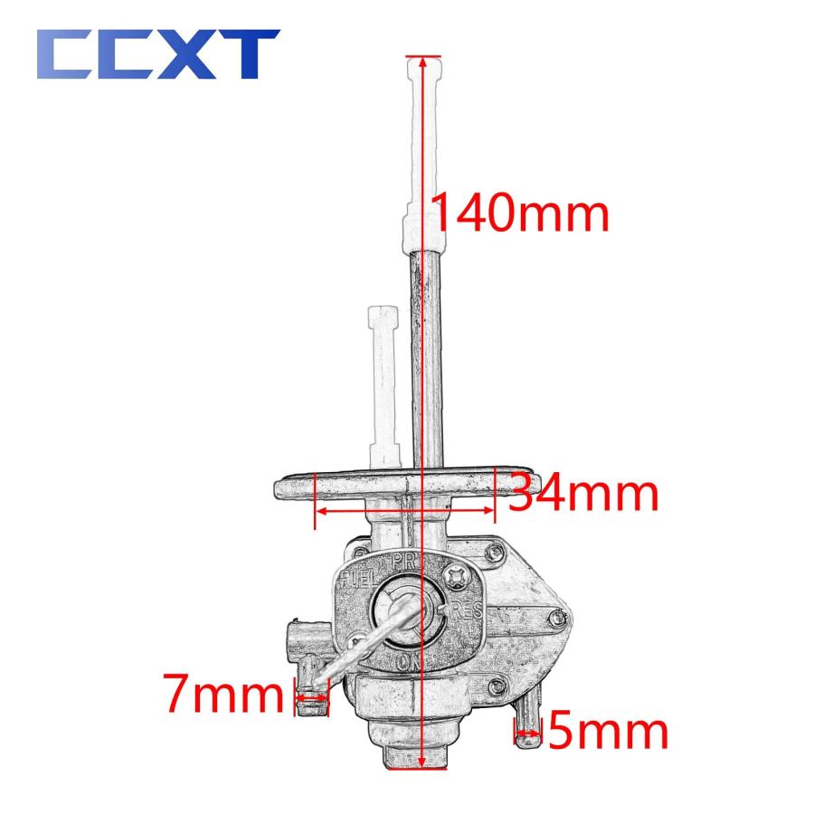 スズキ オートバイ ガス燃料ペチュコックバルブスイッチ モデル T50ltz50 kfx50 gt380 gt550 クアッドコア300 ltf300f ltf4wdx バンディット gsf600｜ykn-sutoa｜06