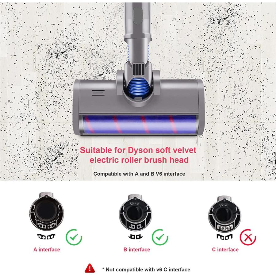 並行輸入品】 Dyson 床掃除機 電動ヘッド 柔らかい 掃除機 v6 dc58