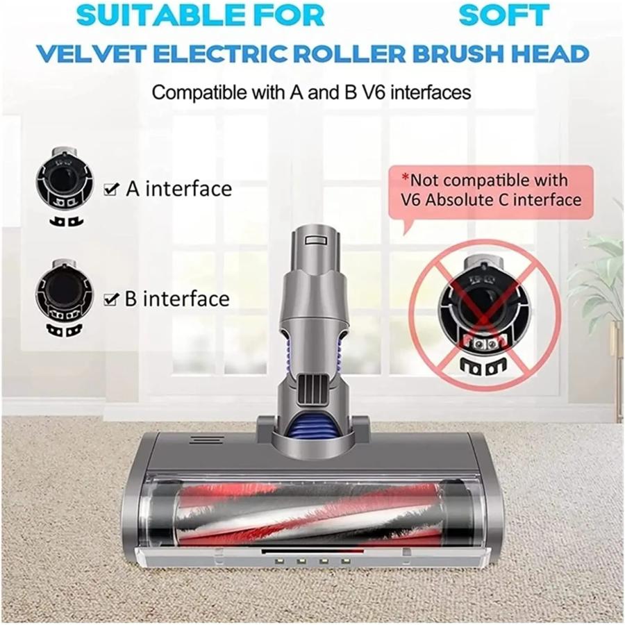 並行輸入品】 Dyson 掃除機 電動フロアブラシ 柔らかい 予備 交換 v6