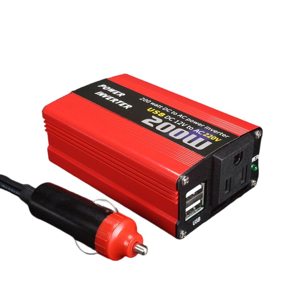 並行輸入品】 車 200ワット 電源インバータ 12v 220v コンバータ dc ac