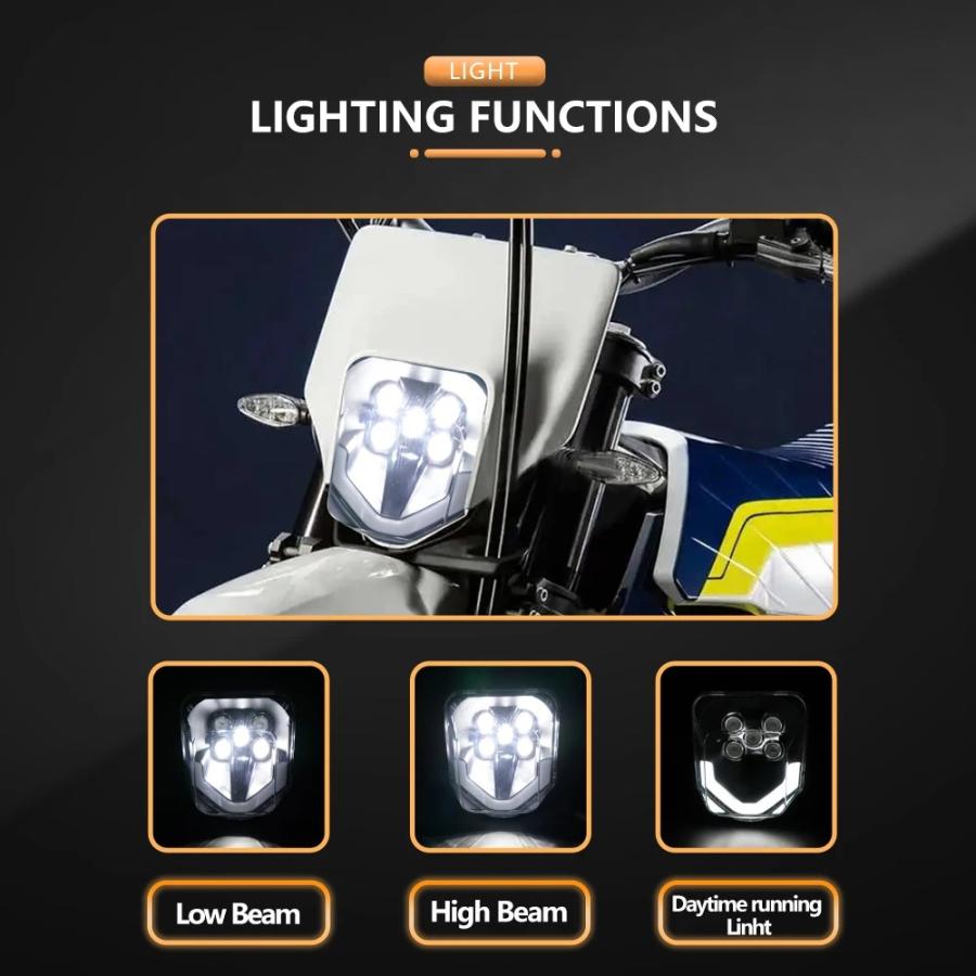 【並行輸入品】 husqvarna Ledヘッドランプ drl 高ロービーム 701 エンデューロ supermoto 501 300 450 350 250 2014アップの画像