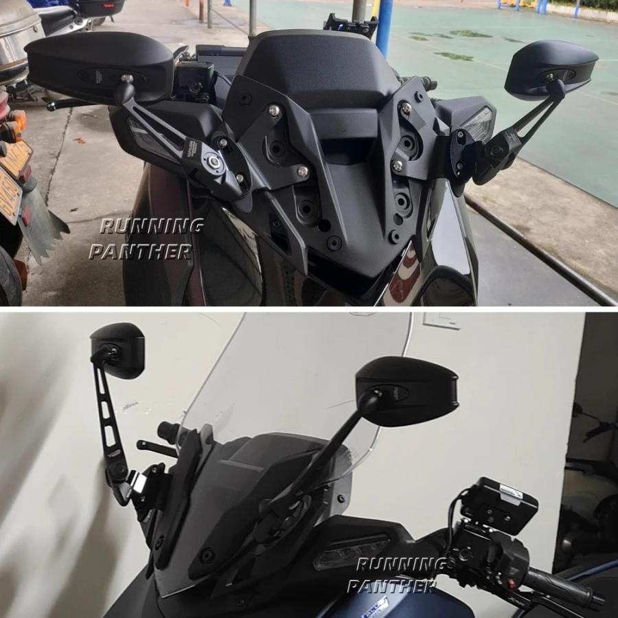 【並行輸入品】 ヤマハ オートバイ バックミラー ガラス リアミラー ブラケット付き Xmaxx-max 300 xmax300 2023