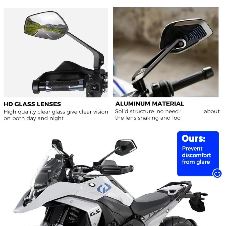並行輸入品】 BMW オートバイ サイドビューミラー アルミニウム