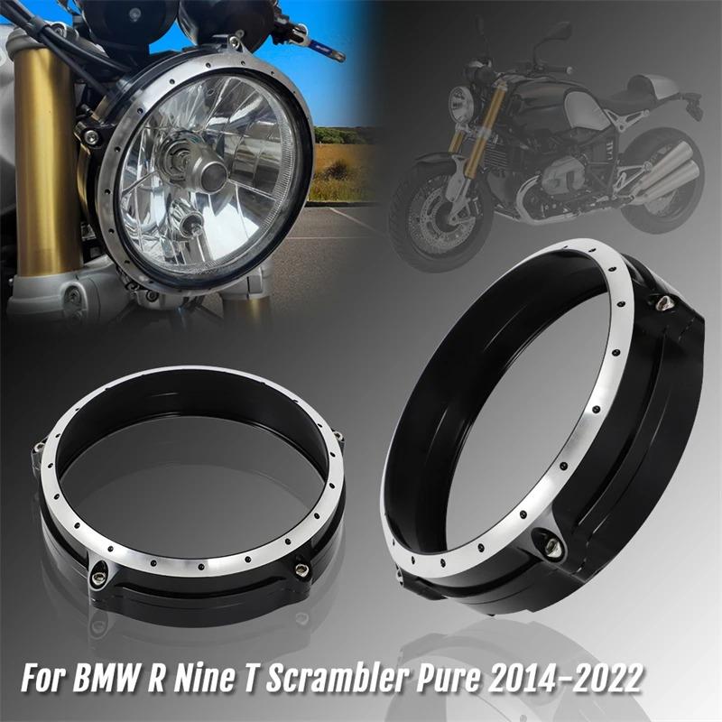 【並行輸入品】 BMW オートバイ ヘッドライトガード リングカバー LED アルミニウム rninet r ninet r 9t r9t 2014-2023の画像