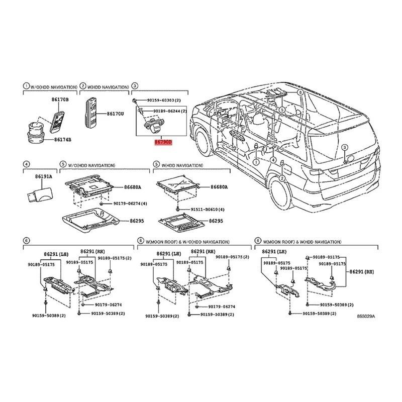 並行輸入品】 Toyota リアビューカメラ バックアップ Phard reiz 2008