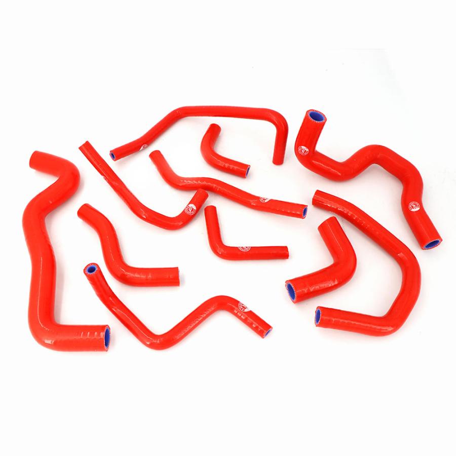 並行輸入品】 車 パーツ シリコンラジエーターホース キット 赤/青/黒