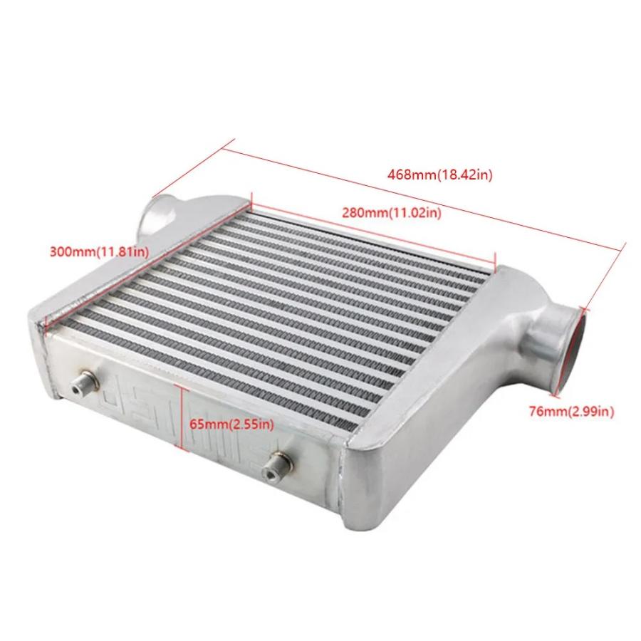 並行輸入品】 汎用 インタークーラー 冷空気ラジエーター 280x300x76mm
