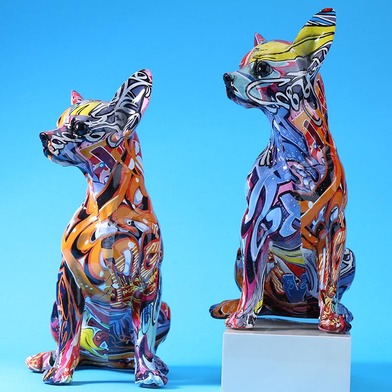 並行輸入品】 ペイントチワワ 落書き カラフル チワワ ペイント 犬