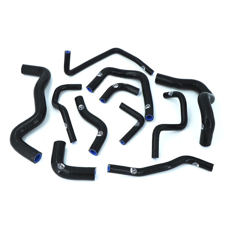 並行輸入品】 車 パーツ シリコンラジエーターホース キット 赤/青/黒