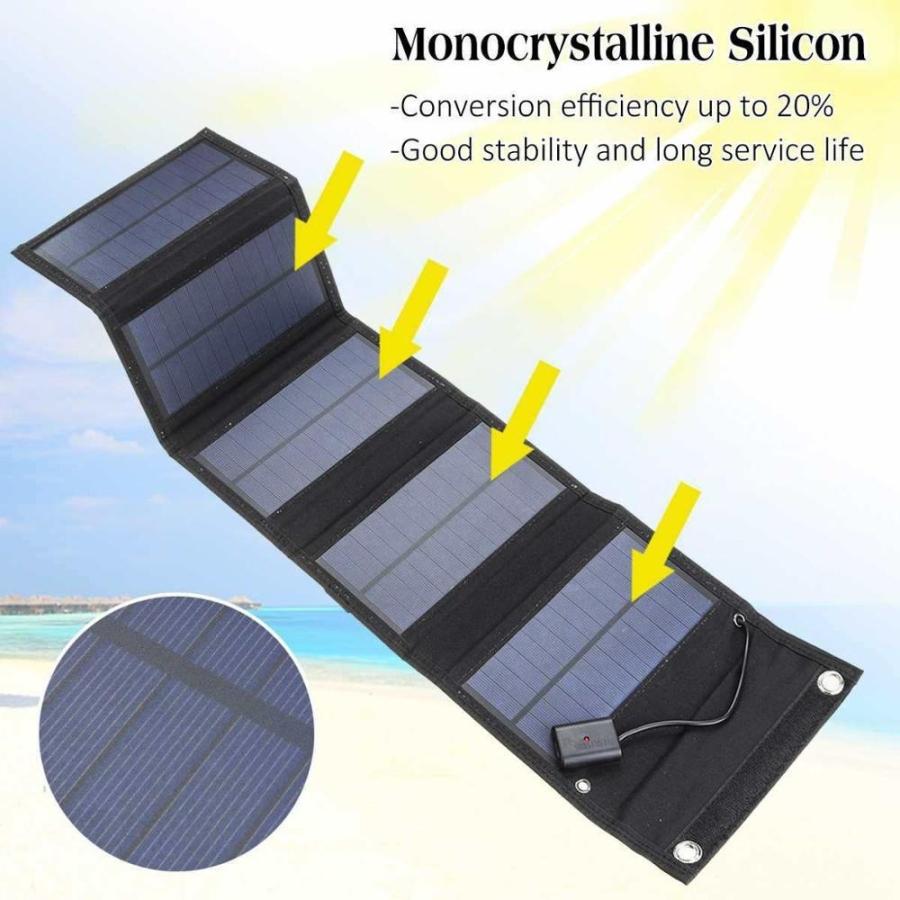 並行輸入品】 ソーラーパネル 70W 折りたたみ usb 太陽 電池