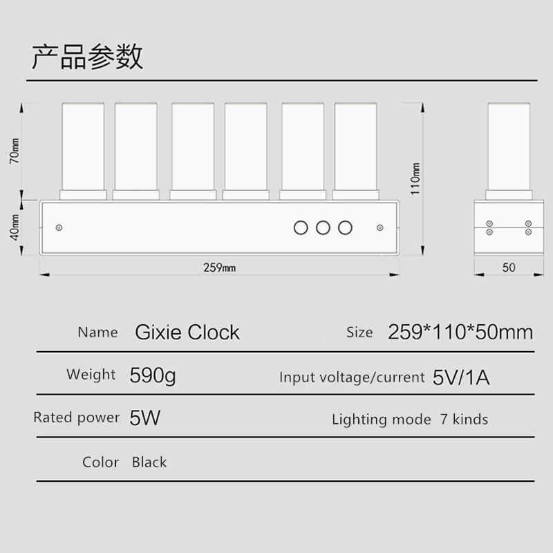 LEDグローデジタル時計ニキシー管時計キットDIY電子レトロデスクトップクロック5VマイクロUSB電源｜ykn-sutoa｜08