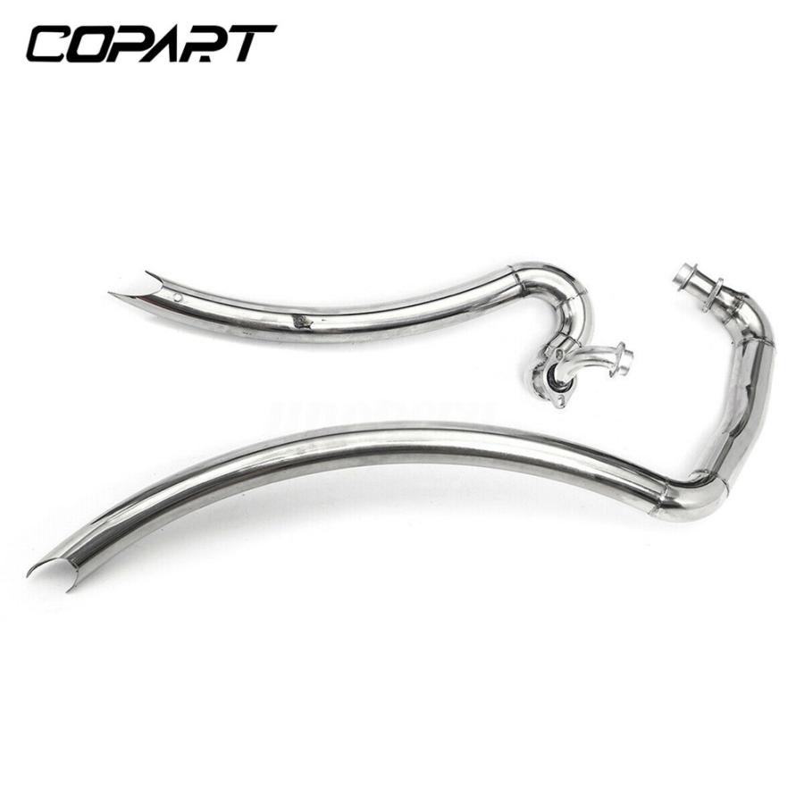 【並行輸入品】 ヤマハvスターdragstar 1100 XVS1100 スラッシュカット マフラー 排気システムパイプ バッフルドラッグパイプ リムーバブル サイレンサー クロ