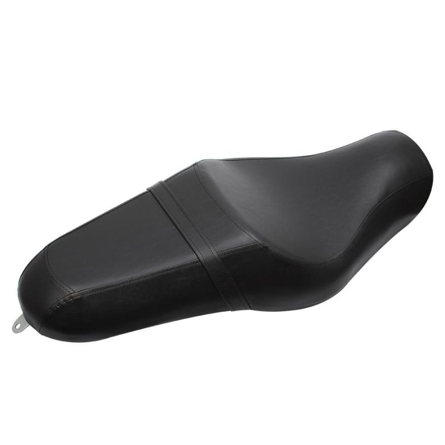 スポーツスター用黒 レザー シート バイク用