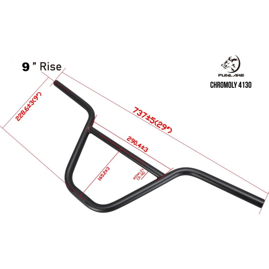 連絡 並行輸入品】 ハンドルバー Butted chromoly 4130 bmx 熱処理