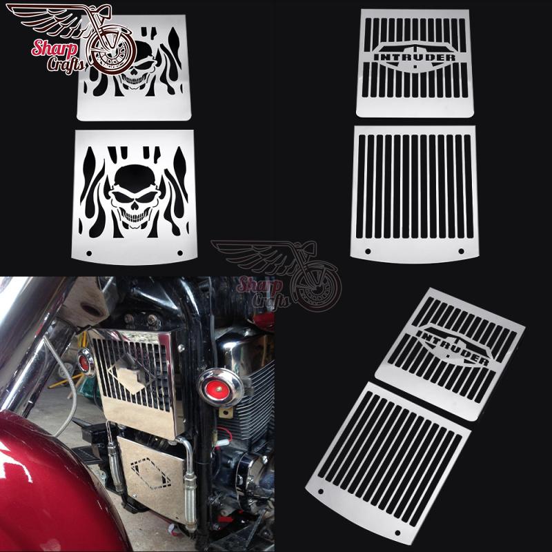 【並行輸入品】 スズキ VL1500LC 侵入者1998-2008 オートバイ ラジエーターグリルカバー アクセサリー スカル ガードプロテクター クーラー