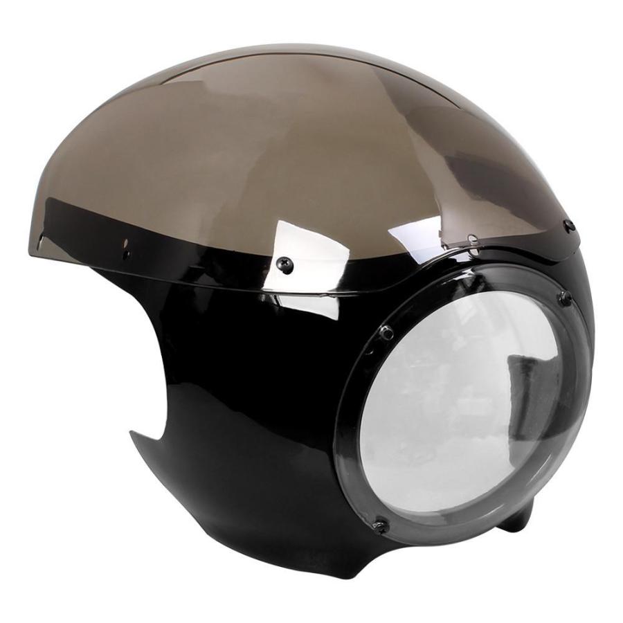 【並行輸入品】 ハーレースポーツスター 883 1200 xl dyna 自動二輪車 前照灯フェアリング 5 3/4 \" 喫茶店レーサー 陳列窓映写幕 39粍" 外装パーツ-バイク-車、バイク、自転車