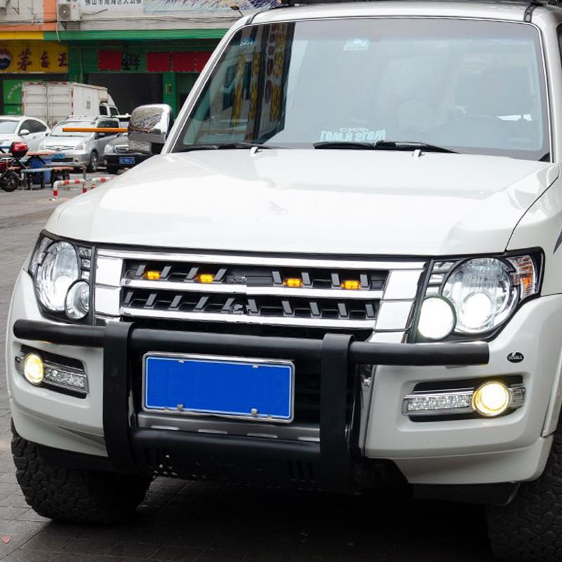 三菱 パジェロ V87/V93/V97専用 ヘッドライトカバー2色セットABS製 並行輸入品】 三菱 パジェロ v93 v97 v87 2007 -2019 車 ヘッド